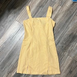 Yellow Pinstripe summer dress